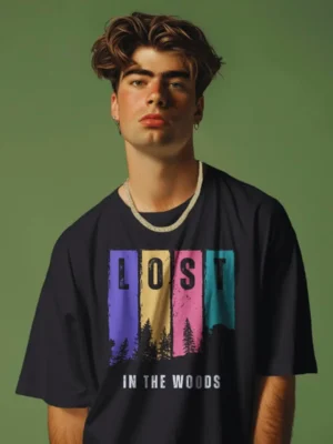 Lost Black Oversized T shirt